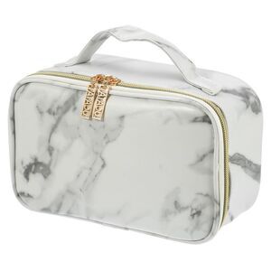 Marble Makeup Toiletry Organizer Bag White Gray 8"x5"x4"